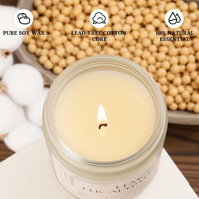 Molensun 4 Pack Candles for Home Scented, 28 oz Long Lasting Candles, Soy - Image 5