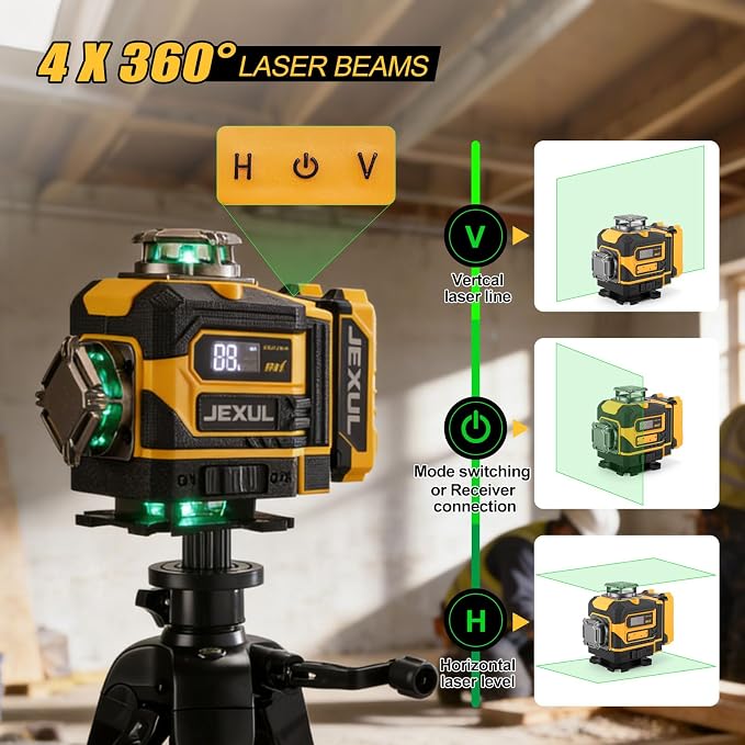 16 Line Laser Level, 4D Self Leveling Kit | - Image 6