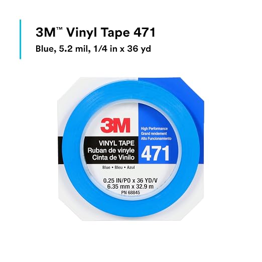 3M Vinyl Tape 471, 1/4 in x 36 yd, 1 Roll - Image 4