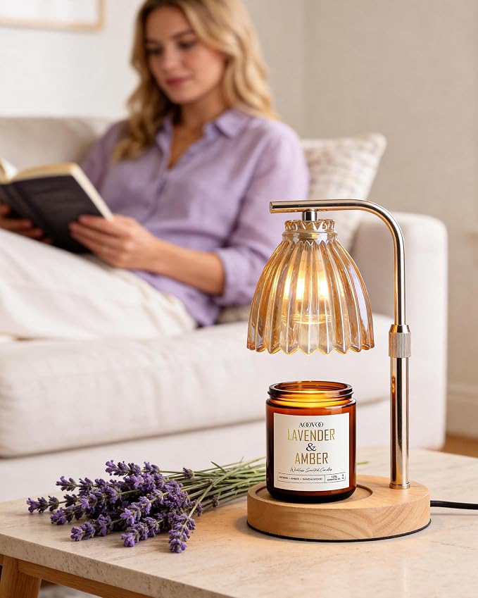 AOOVOO Lavender Amber Wickless Candle - Image 3