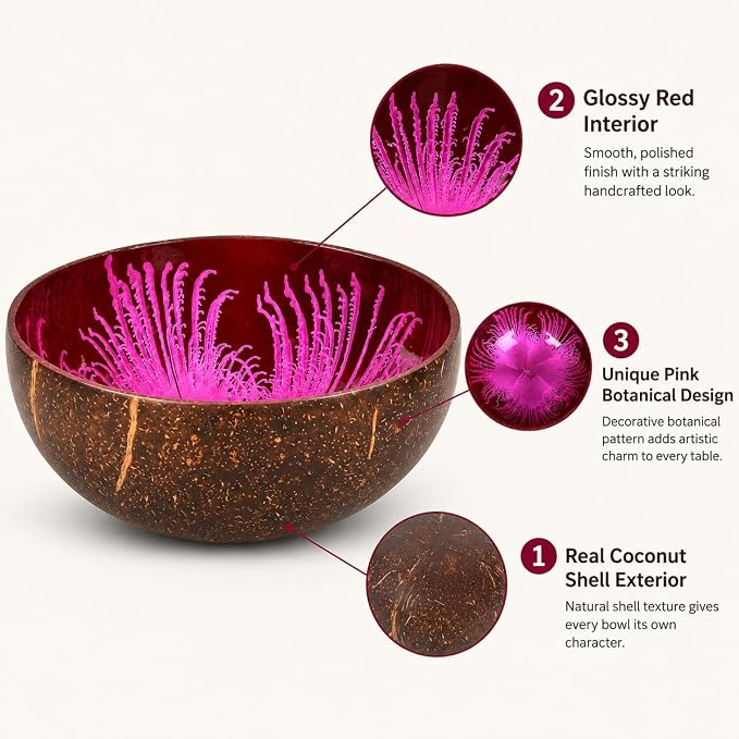 Natural Coconut Bowl Key Decorative - Image 2