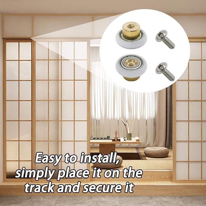 4 Pcs 20mm Shower Sliding Door Roller Replacement Wheels | Shower Door Rollers - Image 4
