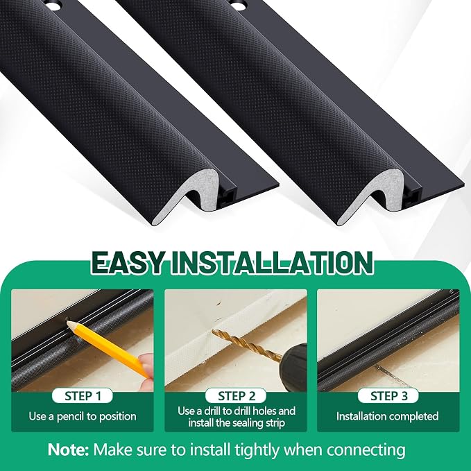 Yuntau 10 Pcs Screw on Door Weather Stripping 42" 36" Exterior Door Weather - Image 4