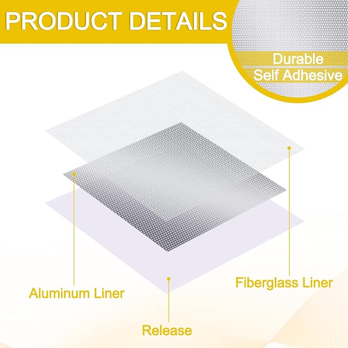 Yaocom 4 Pcs 12x12 Inch Drywall Repair Kit Self Adhesive Mesh Drywall Repair - Image 5