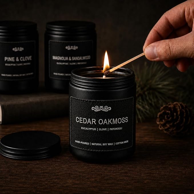 6 Pack Candles for Home Scented Aromatherapy Candles Gifts Set for Men - Image 5