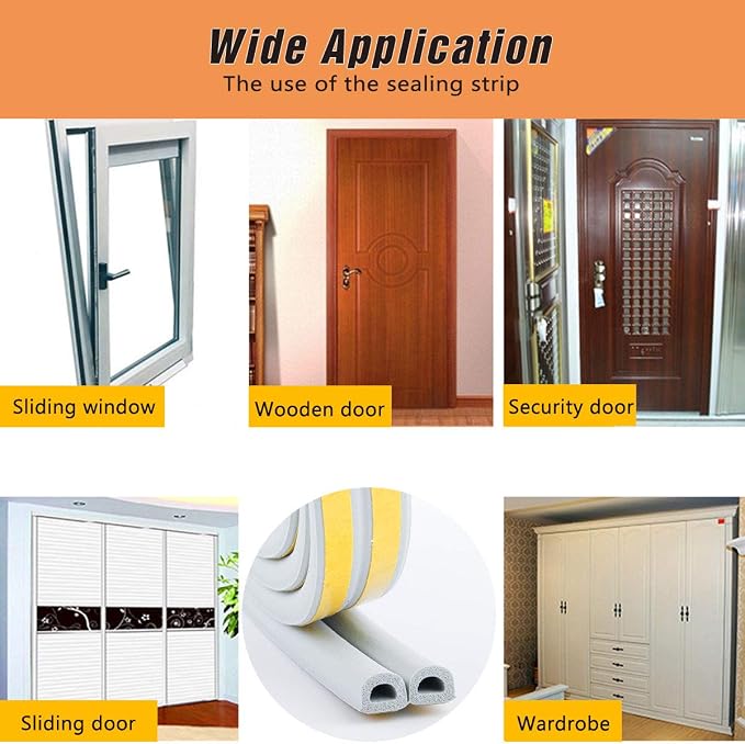 CloudBuyer Door & Window Weather Stripping, Soundproof Insulation Seal Strip - Image 5