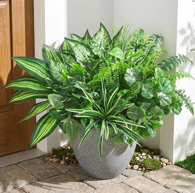 Faux Outdoor Plants, Large Bunches by Waipfaru