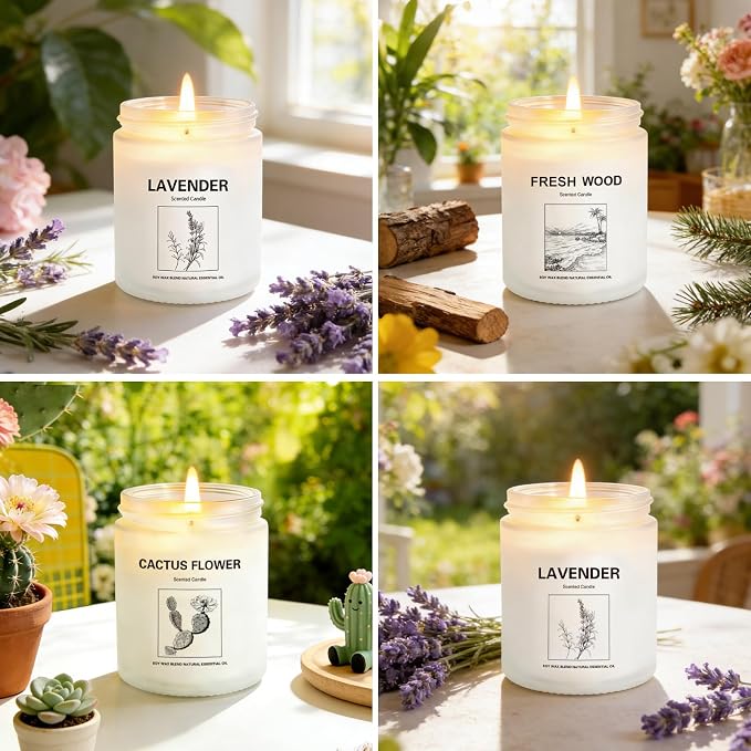 Scented Candles for Home, 4 Pack Soy Candle Gift Set - Image 5