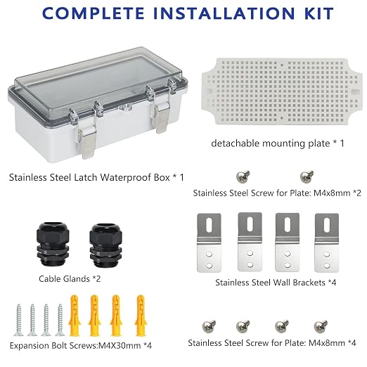 Electrical Junction Box, IP67 Waterproof Outdoor Box ABS Plastic Enclosure - Image 7