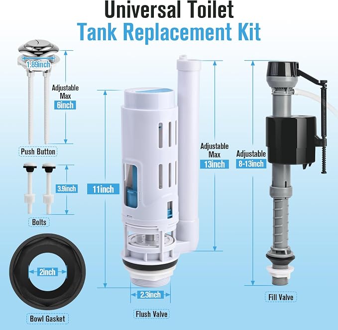 2-Inch Dual Flush Valve & Fill Valve Replacement Kit - Image 6