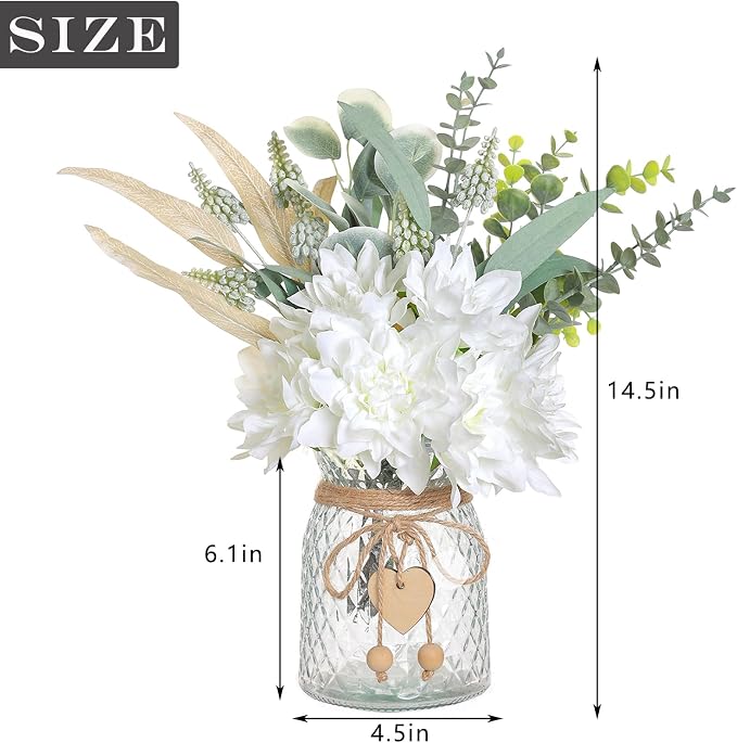 VIERENA 14.5" Artificial Dahlia Flowers - Image 6