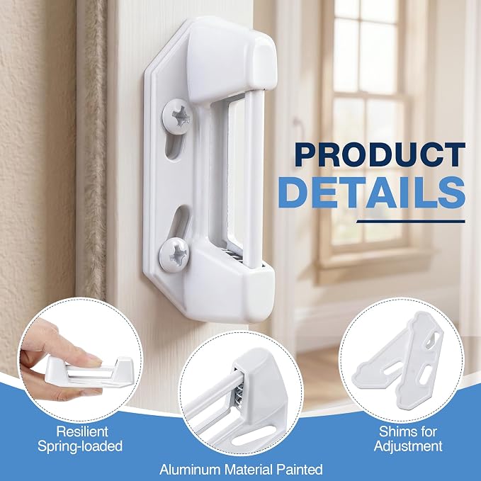 Enhon 1 Pack Screen Door Spring Strike Plate | Spring Loaded Screen and Storm - Image 5