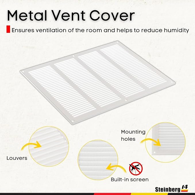 Steinberg14 White Vent Cover 14x10 - Image 2