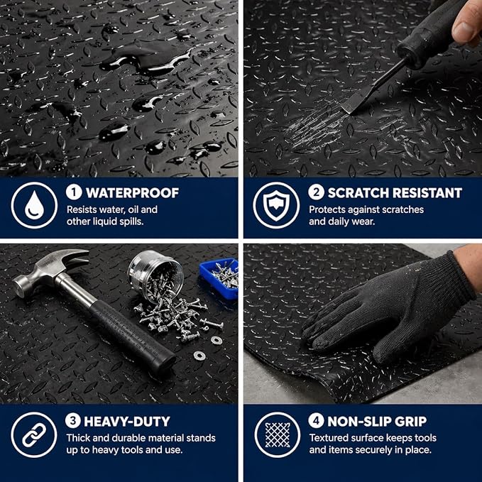 Large Workbench Protector Mat 24" x 48", Durable Workbench Mat - Image 4