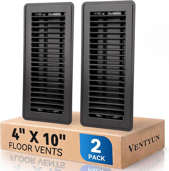 4" x 10" Floor Register Vent Covers 2-Pack by VENTYUN