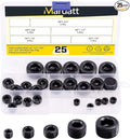 25Pcs NPT Plug Set Pipe Plug Assortment Kit 1/8" 1/4" 3/8" 1/2" 3/4" Carbon by Mardatt