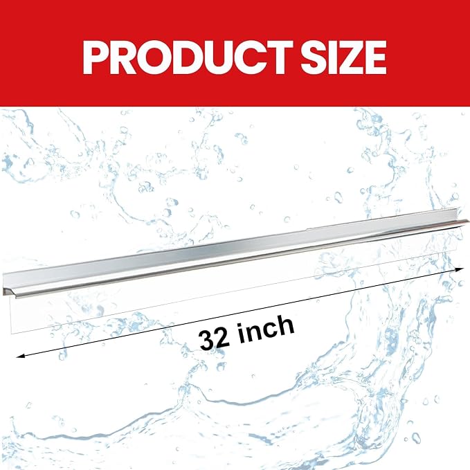 25" Chrome Framed Shower Door Replacement Drip Rail - Image 2