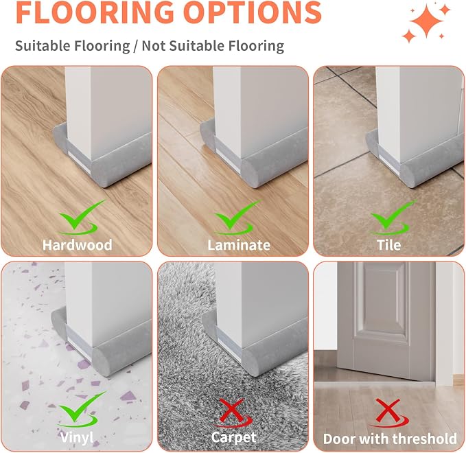 BKSAI Under Door Draft Stopper, Upgraded Under Door Gap Filler - Image 8