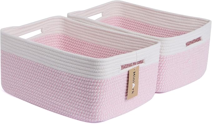 MiniArk Large Storage Baskets for Shelves, Baby Nursery, Toy Baskets Box by MiniArkStorageBasketsHome