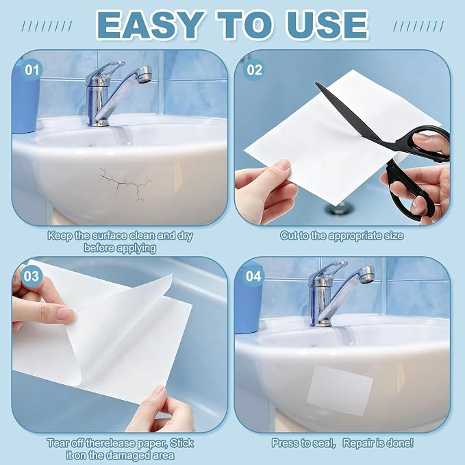 30 Pcs Bathtub Patch Kit Siding Wall Repair | Waterproof Bathtub Crack Hole - Image 3