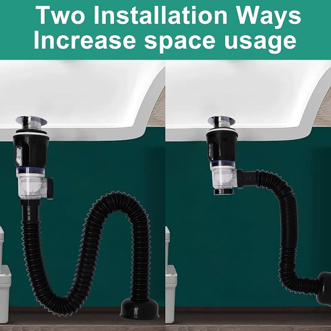 Bathroom Sink Drain Kit, Sink Drain Pip Kit - Image 7