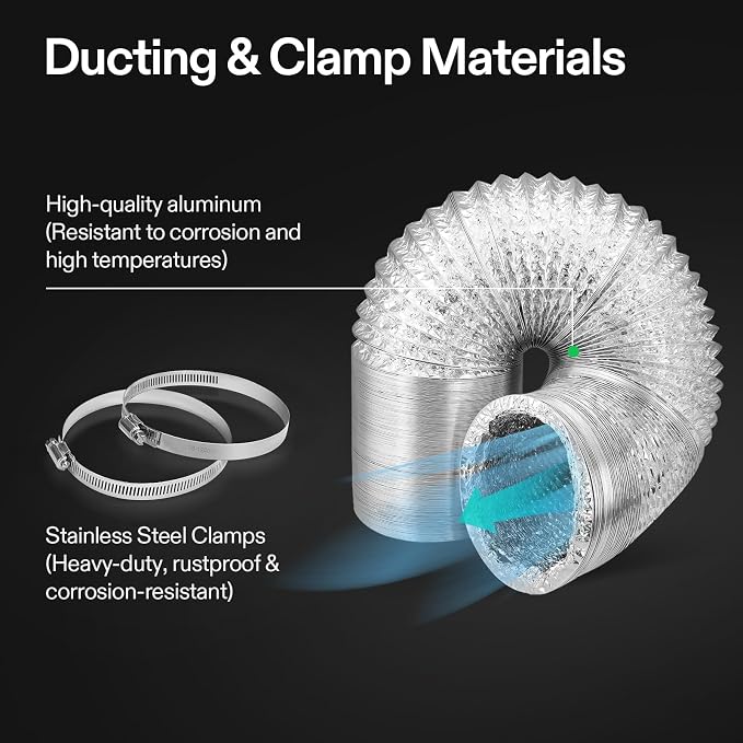 VIVOSUN 6 Inch Flex Aluminum Ducting, 25 Ft Air Duct - Image 4