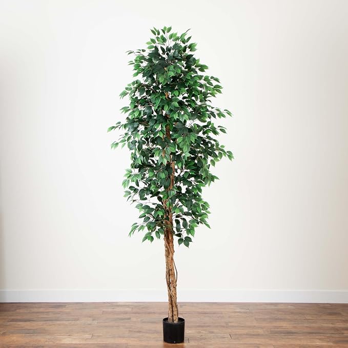 Nearly Natural 9ft. Artificial Ficus Tree - Image 7