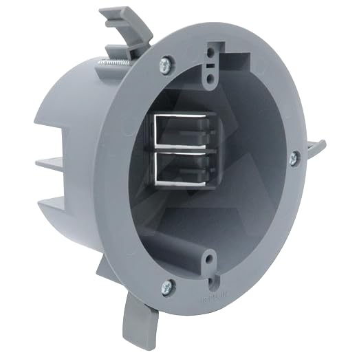 4'' Old Work Round Electrical Box, One-Gang Grey PVC Junction Box, 18 Inch by AirmontProducts