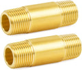 ChillWaves Brass Pipe Fitting, Long Nipple Pipe 1/2" NPT Male x 1/2" NPT Male by VisittheCHILLWAVES