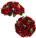 BLOSMON Rose Flower Balls for Table Centerpieces, Reusable | 9.5 Inch, Faux by Blosmon