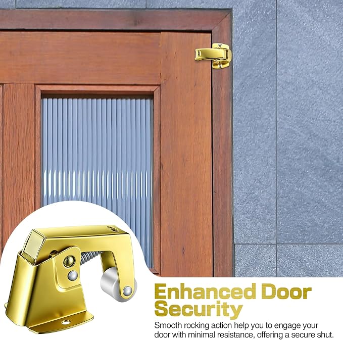 Dreyoo 2 Pack Screen and Storm Door Catch, 1-3/4 x 1-5/8 in, Zinc Plated - Image 6