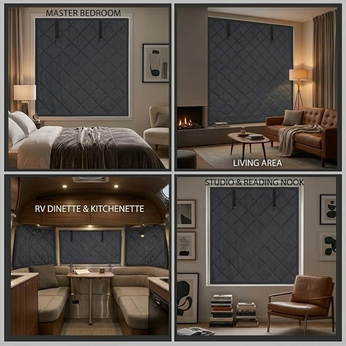 Winter Insulated Window Cover-Oxford Thermal Insulated Home Window Blanket | 3 - Image 7