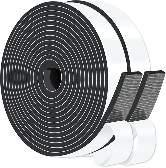 Weather Stripping Door Seal, High Density CR, 1 in x 1/4 in x 26Ft | Weather by MIKONIYA
