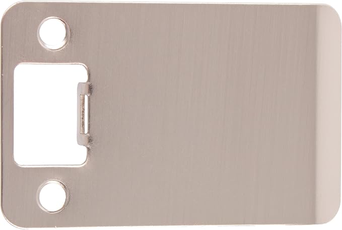 Round Corner Extended Lip Strike Plate, 2-1/4" x 3", Satin Nickel by StoneHarborHardware
