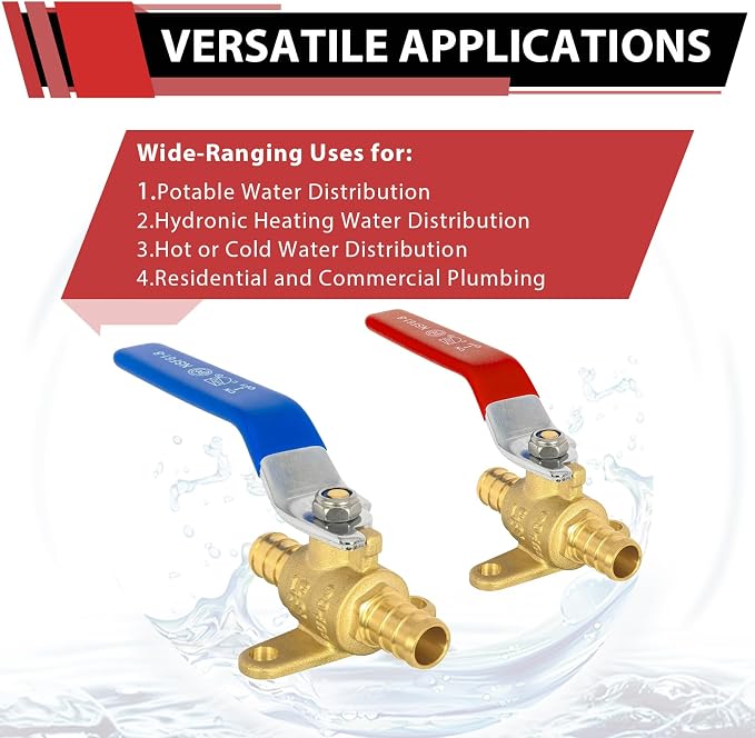 2PC EFIELD 1/2" Crimp Pex Ball Valve - Image 5