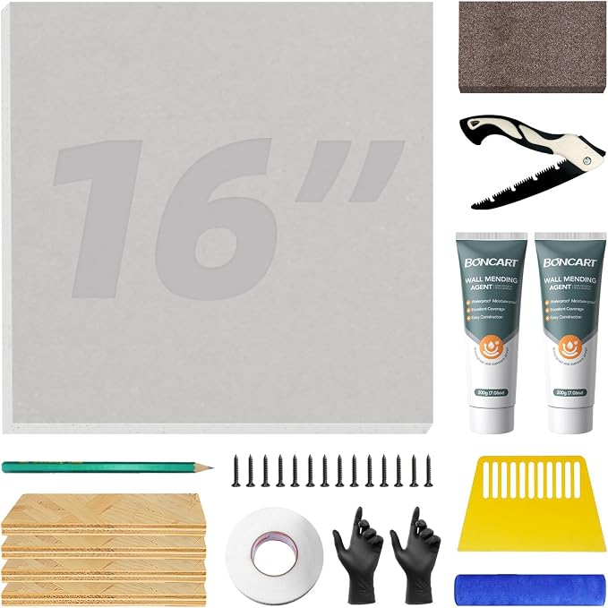 Drywall Repair Kit with 16"x16" Panel by BONCART