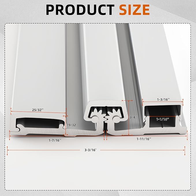 1 Pcs 83" Heavy Duty Continuous Hinge Y, Full Surface Anodized Aluminum - Image 2