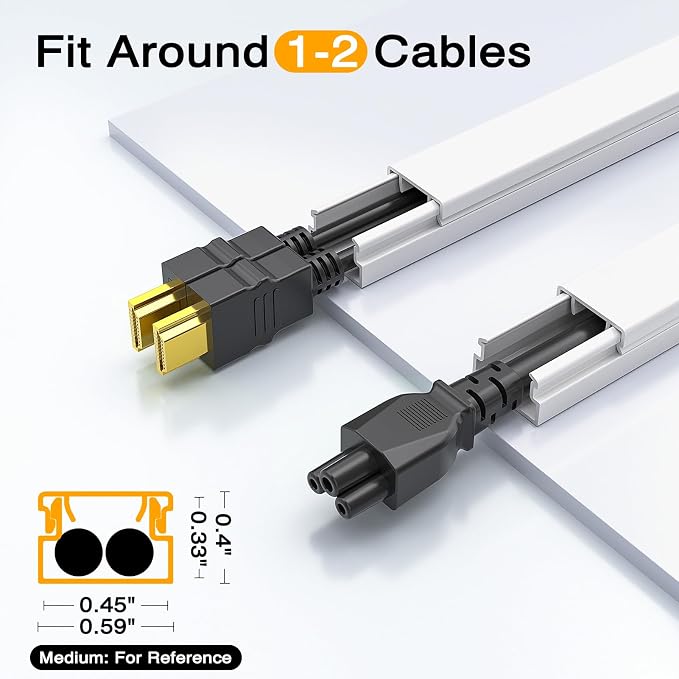 Delamu Cable Hider, 315in Cord Hider Cord Covers - Image 2