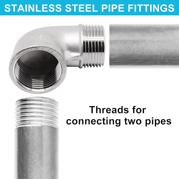 1Pcs 304 Stainless Steel 90 Degree Elbow 1" NPT Male Pipe to 1" NPT Female 304 - Image 5