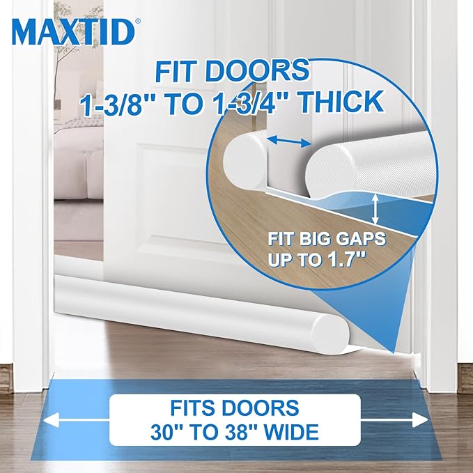 MAXTID Under Door Draft Stopper Cold Air Blocker, Large Doors Seal 36" | Gap - Image 2