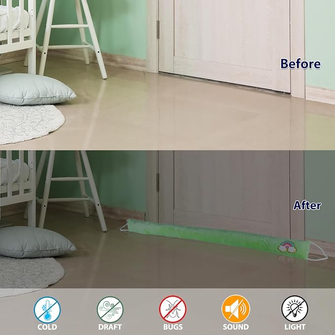 Decorative Weighted Under Door Draft Stopper 36 Inch, Heavy Duty Door Draft - Image 3