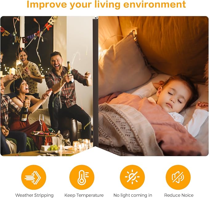 Ravinte Weather Stripping Door Seal, Q-Shaped Kerf Foam Strip, 50 FT, No - Image 6