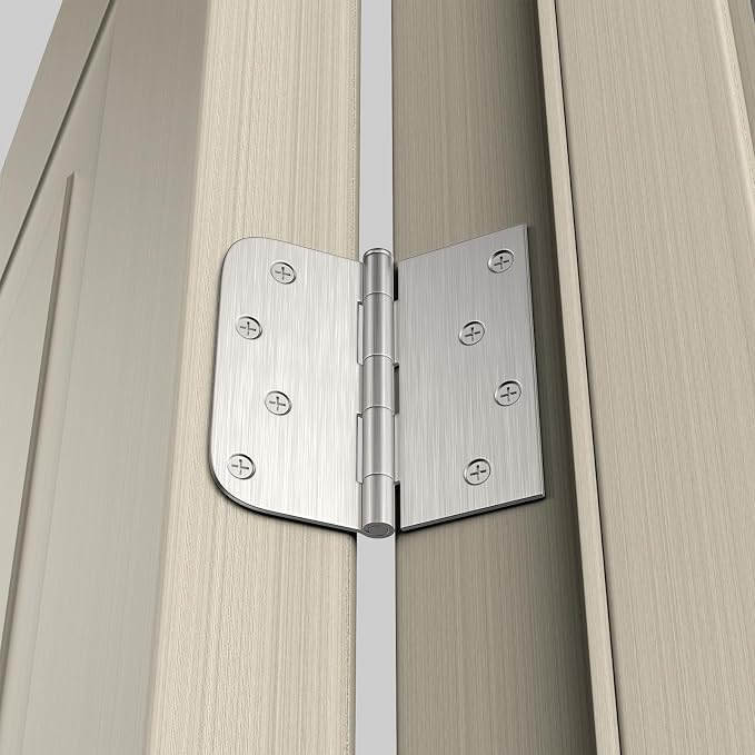 goldenwarm 24 Pack Brushed Nickel Door Hinges 4inch x 4 inch Door Hinge Satin - Image 8