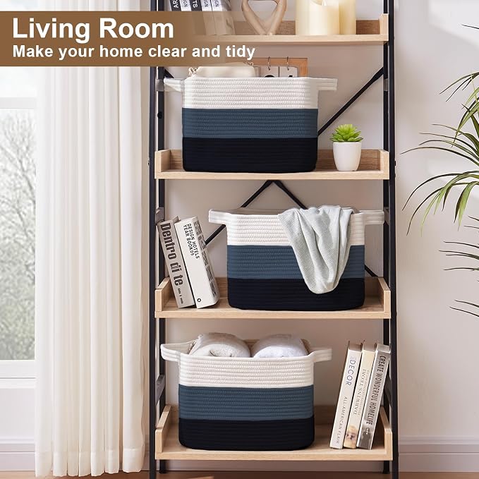 OIASKET Storage Basket for Organizing, Woven Baskets for Storage, Rectangle - Image 4
