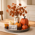 11 Pcs Fall Decor Tray Set, Rustic Farmhouse Decor Centerpieces by ZENLIV