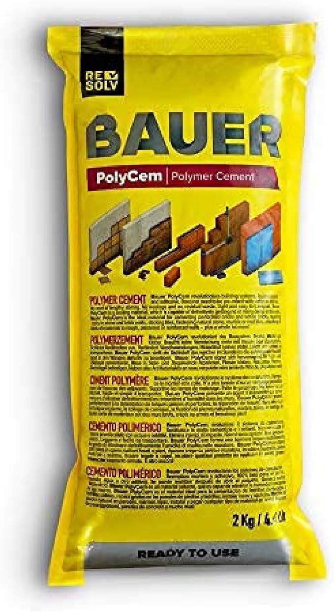 Bauer Instant Polymer Cement, Ready-to-Use, 2kg | Alternative to Mortar & by Bauer