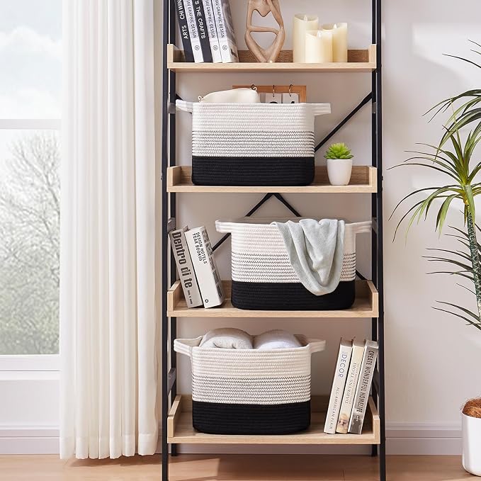 OIASKET Storage Baskets for Organizing, Woven Baskets for Shelves, Rectangle - Image 3
