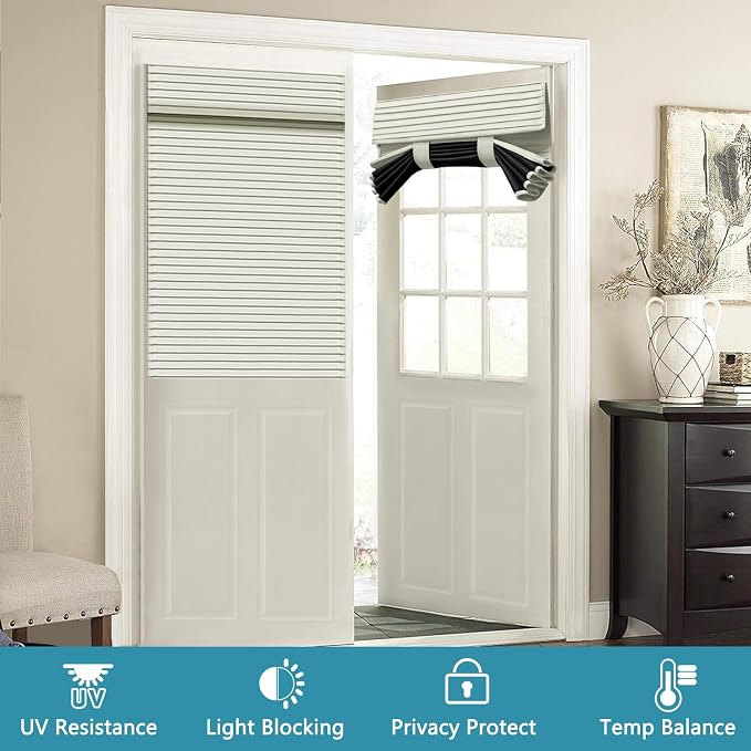 Muamar French Door Curtains Privacy Door Blind, Front Door Window Curtain - Image 7