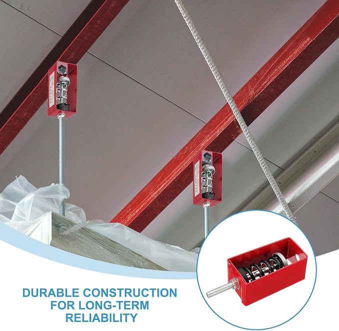 PATIKIL Ceiling Spring Vibration Isolator Hangers, 4 Pack 265lbs Mechanical - Image 4