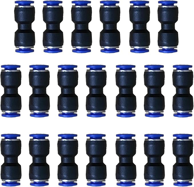 6mm OD Pneumatic quick Connector Push to Connect fittings Straight Union/Coupler by ROZESAZZ